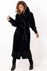 Women's exclusive alpaca coat Elisaveta